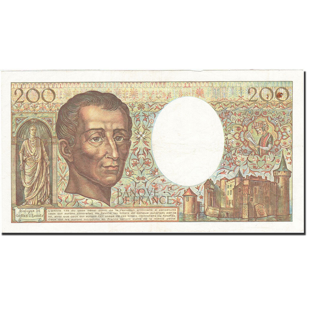 France, 200 Francs, 1981, KM:155a, 1986, AU(50-53), Fayette:70.6