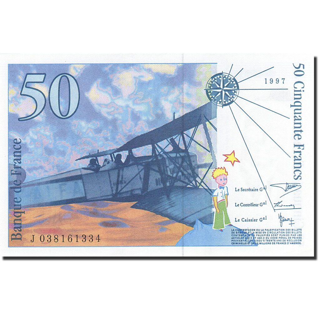 France, 50 Francs, 1992, KM:157Ad, 1997, UNC(63), Fayette:73.4