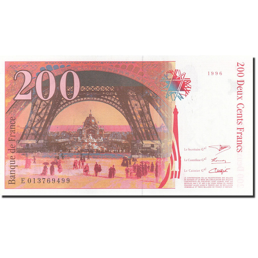 France, 200 Francs, 1995, KM:159a, 1996, UNC(65-70), Fayette:75.2