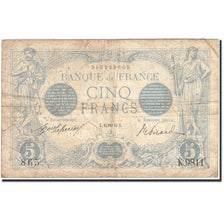 Francia, 5 Francs, 1905, KM:70, 1916-01-14, RC+, Fayette:2.35