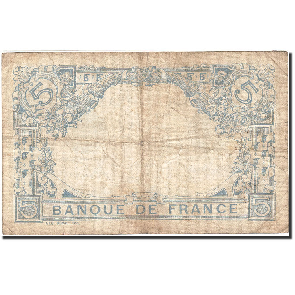 Francia, 5 Francs, 1905, KM:70, 1916-01-14, RC+, Fayette:2.35