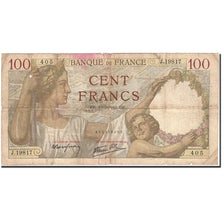 Geldschein, Frankreich, 100 Francs, 1939, 1941-03-13, SGE, Fayette:26.48, KM:94