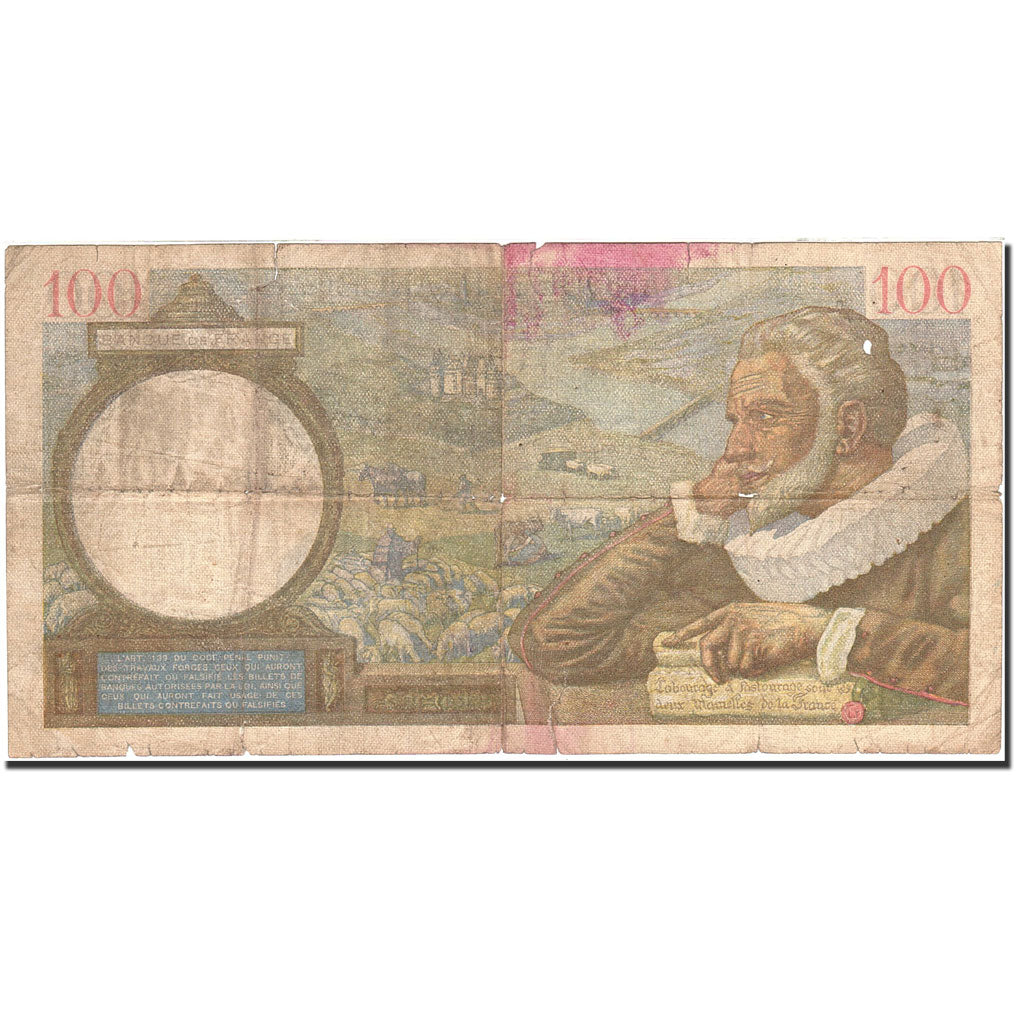 Banknote, France, 100 Francs, 1939, 1941-03-13, VG(8-10), Fayette:26.48, KM:94