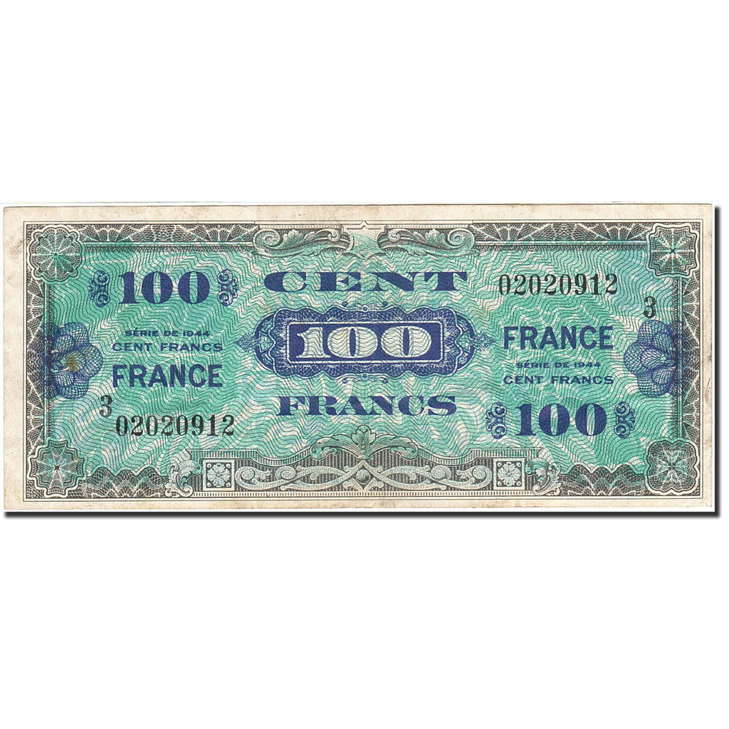 France, 100 Francs, 1945, KM:123c, 1945, VF(20-25), Fayette:VF25.3