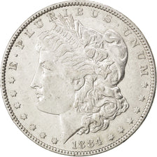 UNITED STATES, Morgan Dollar, Dollar, 1884, U.S. Mint, KM #110, AU(50-53),...