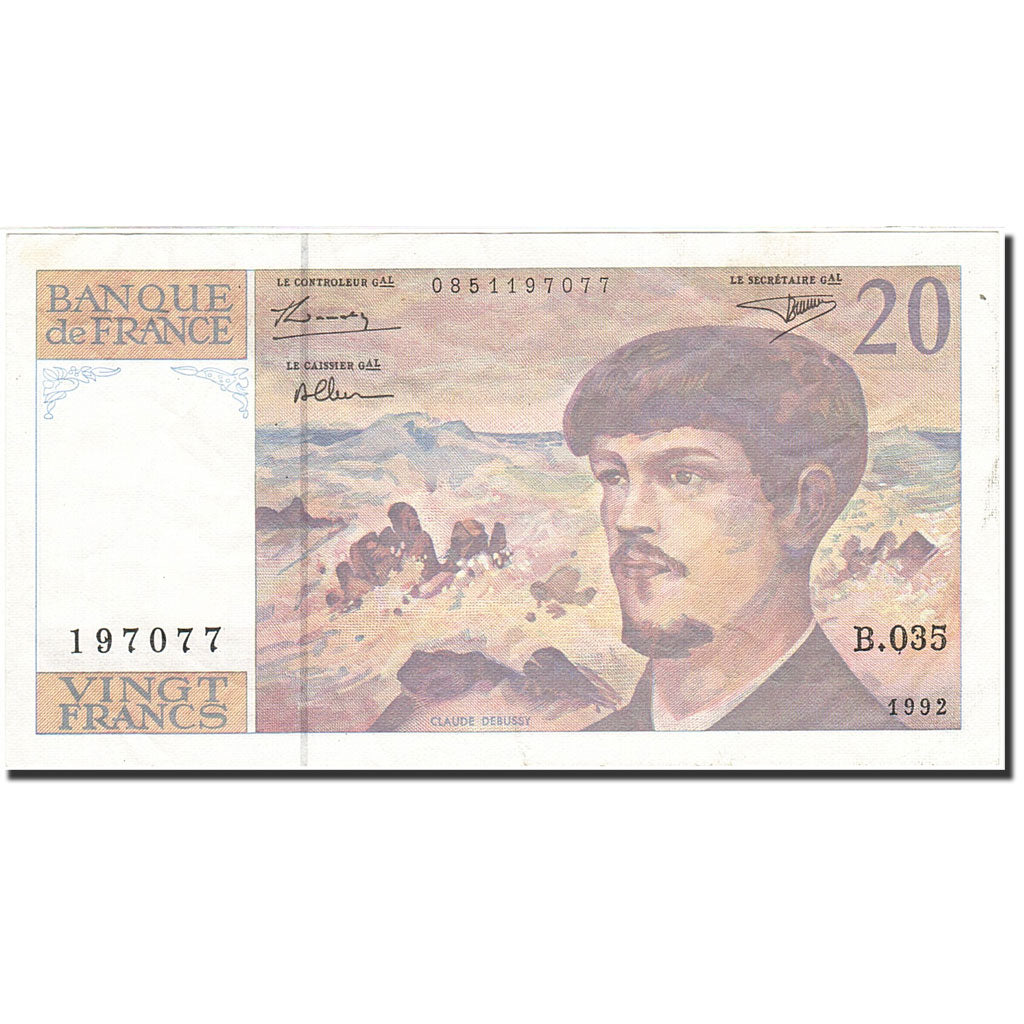 Francia, 20 Francs, 1980, KM:151f, 1992, BC+, Fayette:66bis.3
