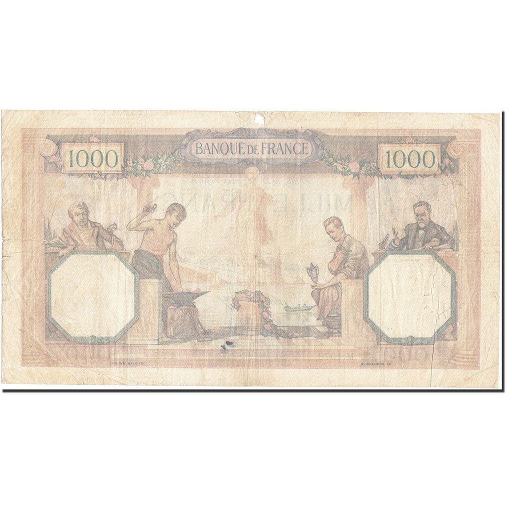 Banknote, France, 1000 Francs, 1927, 1930-11-27, F(12-15), Fayette:37.5, KM:79b