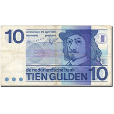 Netherlands, 10 Gulden, 1966-1972, KM:91b, 1968-04-25, F(12-15)