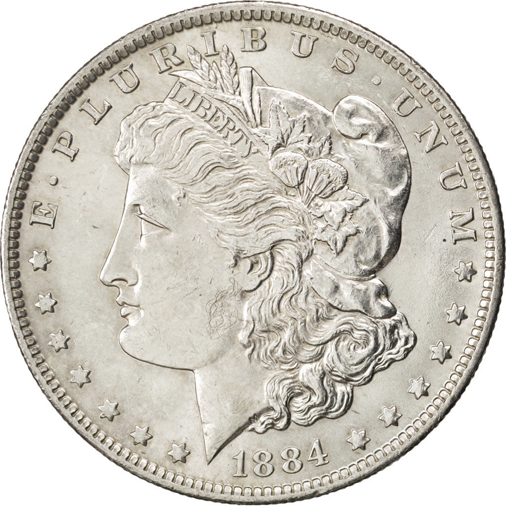 UNITED STATES, Morgan Dollar, Dollar, 1884, U.S. Mint, KM #110, AU(55-58),...