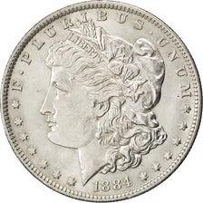 UNITED STATES, Morgan Dollar, Dollar, 1884, U.S. Mint, KM #110, AU(55-58),...