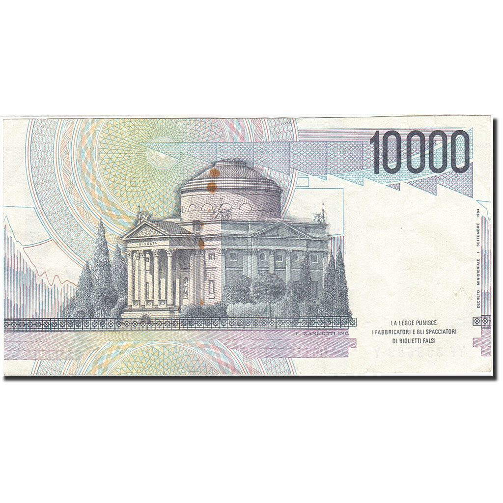 Banknote, Italy, 10,000 Lire, 1984-1985, 1984-09-03, KM:112c, EF(40-45)