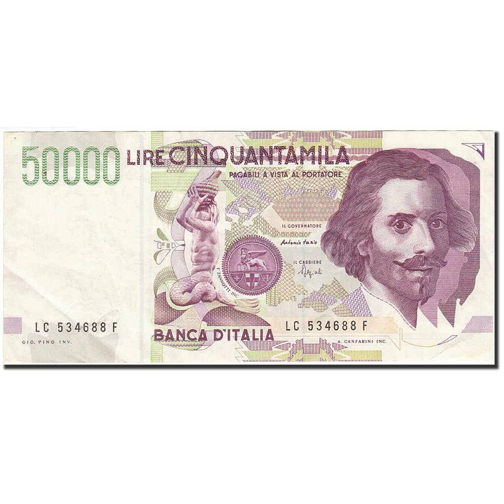 Billet, Italie, 50,000 Lire, 1990-1994, 1992, KM:116b, TTB+