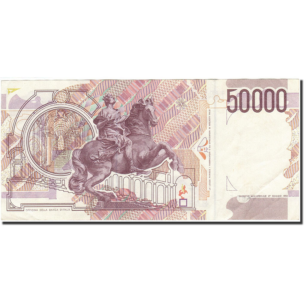 Billet, Italie, 50,000 Lire, 1990-1994, 1992, KM:116b, TTB+