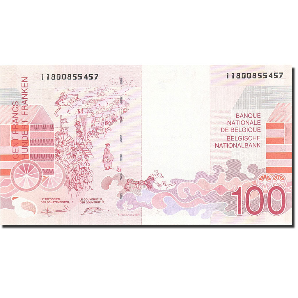 Belgium, 100 Francs, 1994-1997, KM:147, Undated (1995-2001), UNC(63)