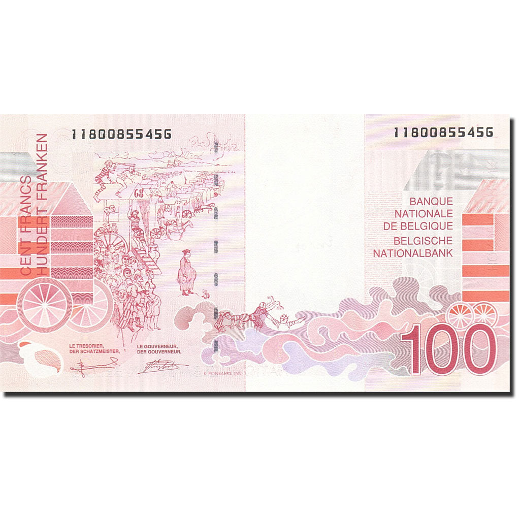 Belgium, 100 Francs, 1994-1997, KM:147, Undated (1995-2001), UNC(65-70)