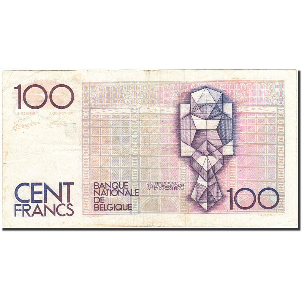 Banknote, Belgium, 100 Francs, 1981-1982, Undated (1982-1994), KM:142a
