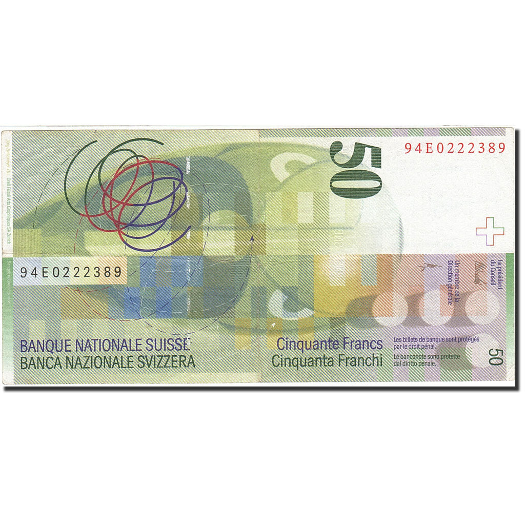 Suisse, 50 Franken, 1994-1998, 1994, KM:70, TTB