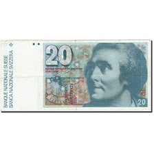 Banknote, Switzerland, 20 Franken, 1976-1979, 1989, KM:55h, VF(20-25)