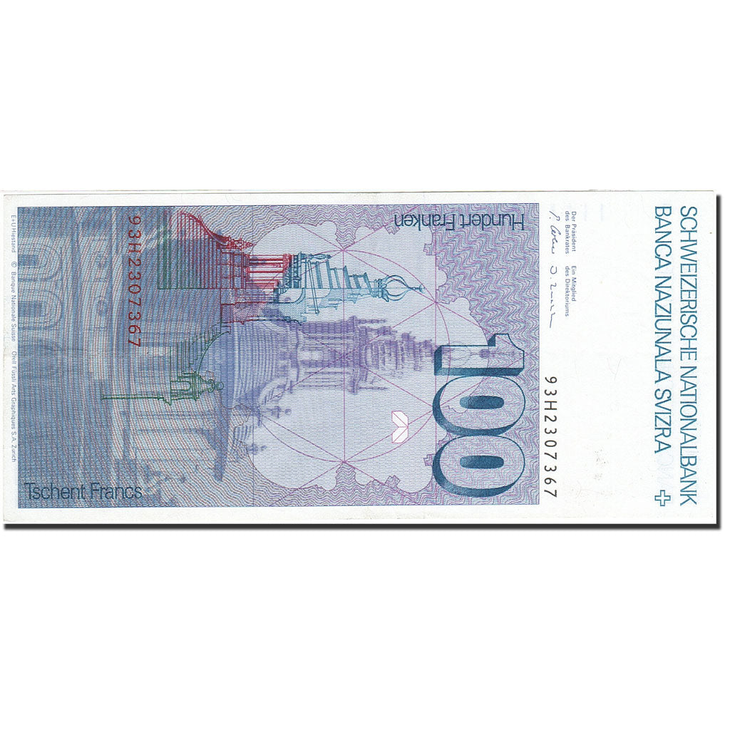 Schweiz, 100 Franken, 1976-1979, KM:57m, 1993, VZ