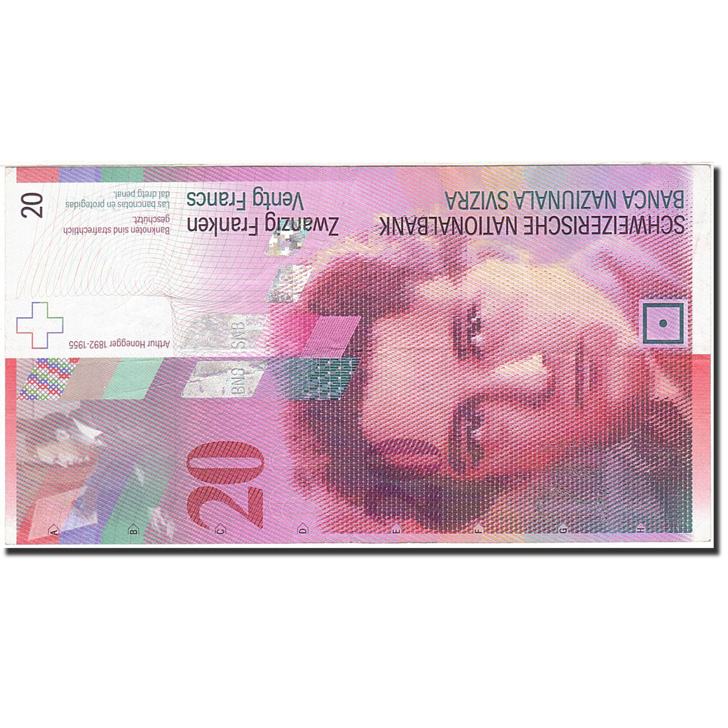 Banknote, Switzerland, 20 Franken, 1994-1998, 1994, KM:68a, UNC(60-62)
