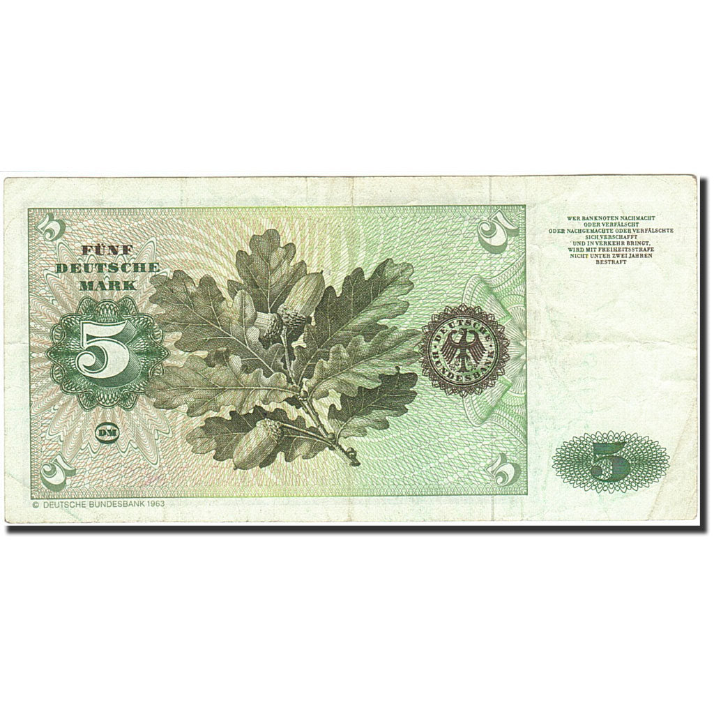 République fédérale allemande, 5 Deutsche Mark, 1980, KM:30b, 1980-01-02, TTB