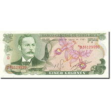 Banknote, Costa Rica, 5 Colones, 1968-1972, 1981-03-12, KM:236d, UNC(65-70)