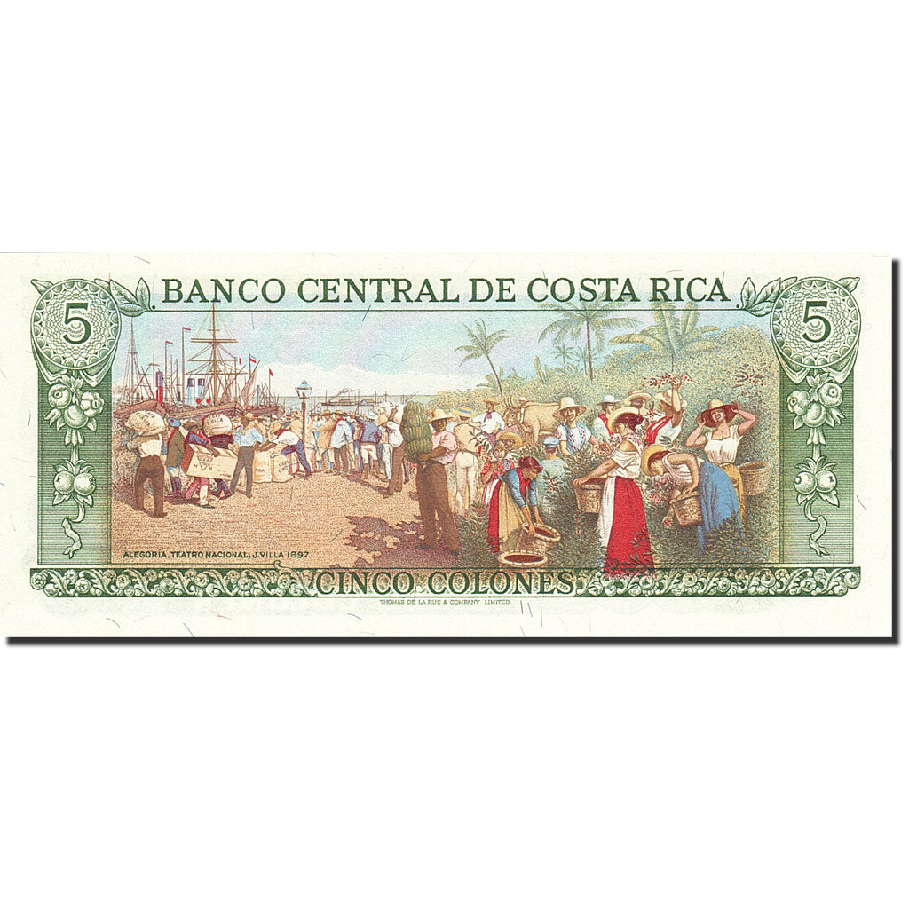 Banknote, Costa Rica, 5 Colones, 1968-1972, 1981-03-12, KM:236d, UNC(65-70)
