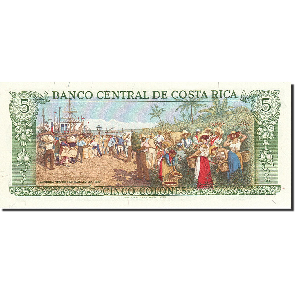 Banknote, Costa Rica, 5 Colones, 1968-1972, 1983-4-7, KM:236d, UNC(63)