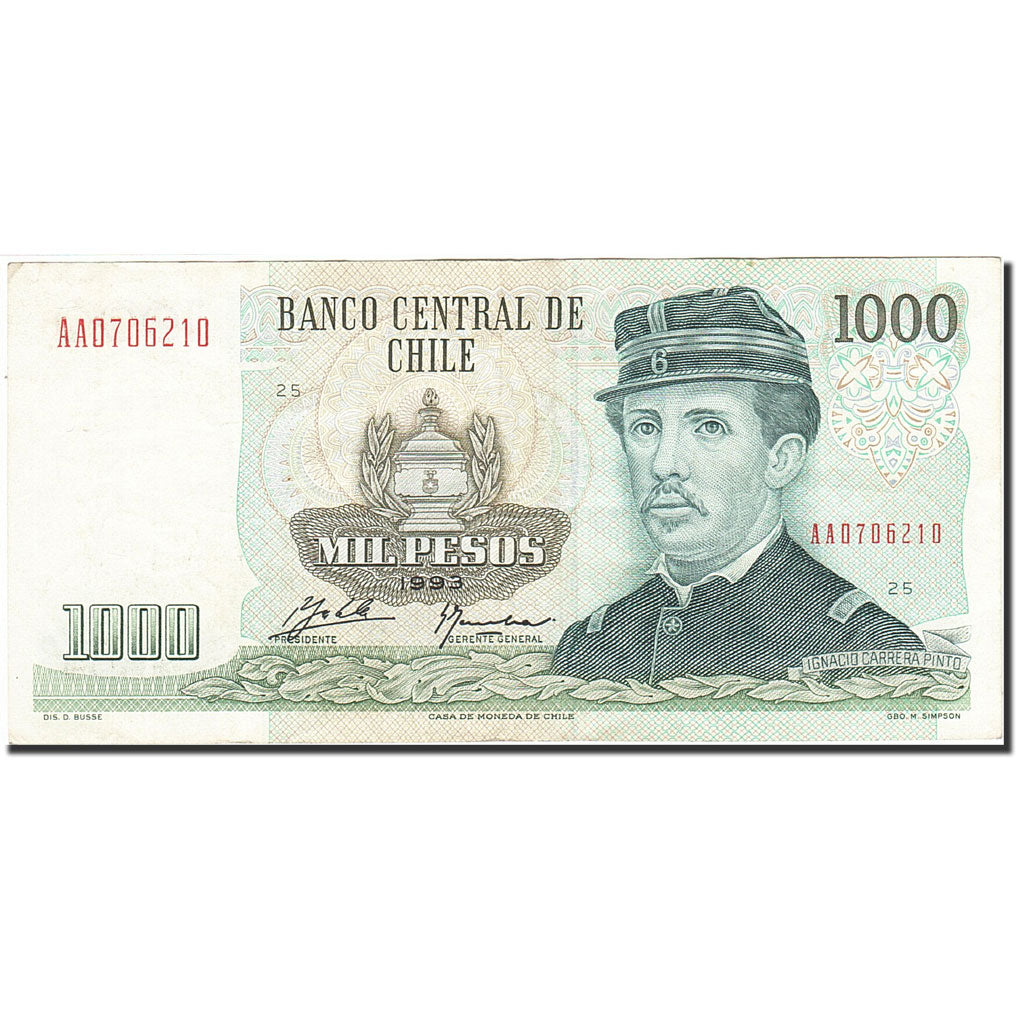 Banknote, Chile, 1000 Pesos, 1975-1989, 1993, KM:154e, VF(30-35)