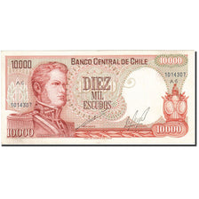 Chile, 10,000 Escudos, 1967-1976, KM:148, AU(55-58)