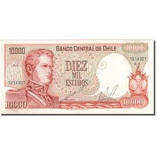 Chile, 10,000 Escudos, 1967-1976, KM:148, SUP