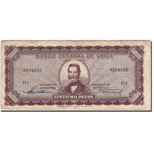 Chile, 5000 Pesos = 500 Condores, 1947-1948, KM:117b, Undated (1947-1959)
