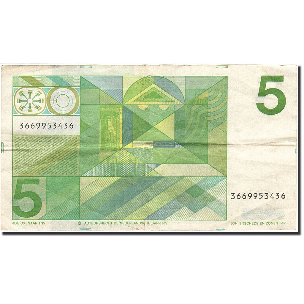 Netherlands, 5 Gulden, 1973, KM:95a, 1973-03-28, VF(20-25)
