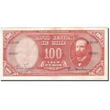 Banknote, Chile, 10 Centesimos on 100 Pesos, 1960, Undated (1960-1961), KM:127a