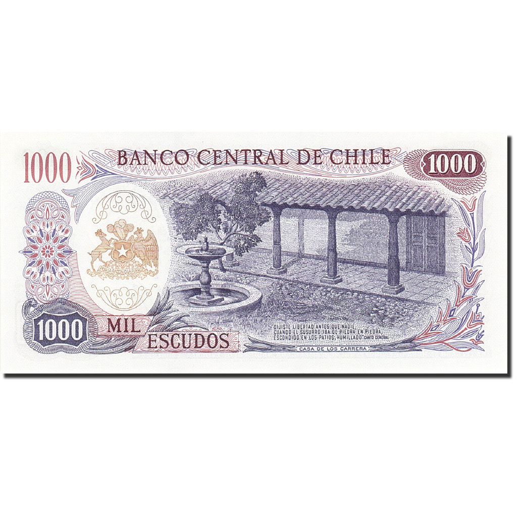 Banknote, Chile, 1000 Escudos, 1967-1976, Undated, KM:146, UNC(63)