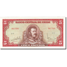 Cile, 5 Escudos, 1962-1975, KM:138, Undated (1964), SPL-