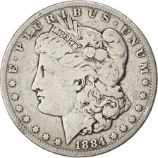 UNITED STATES, Morgan Dollar, Dollar, 1884, U.S. Mint, KM #110, VF(20-25),...