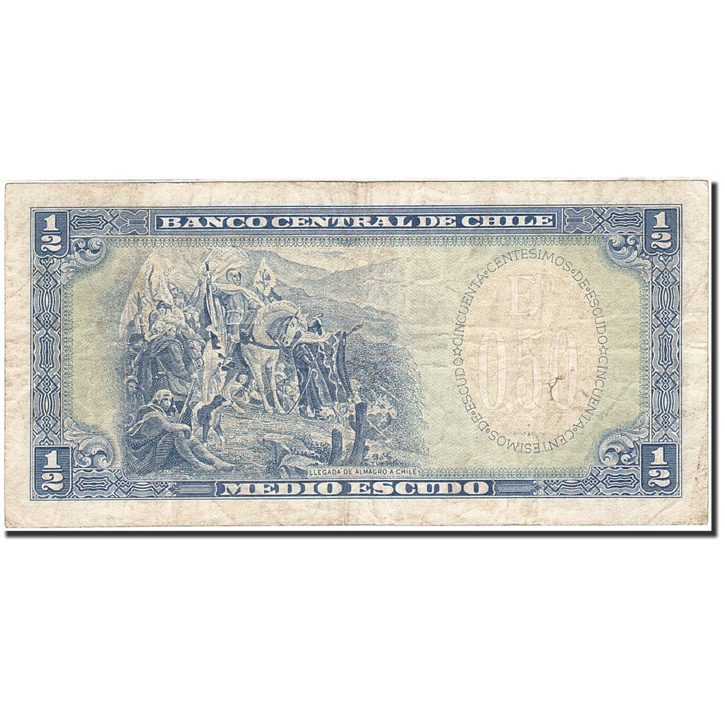Chile, 1/2 Escudo, 1962-1975, KM:134a, VF(20-25)