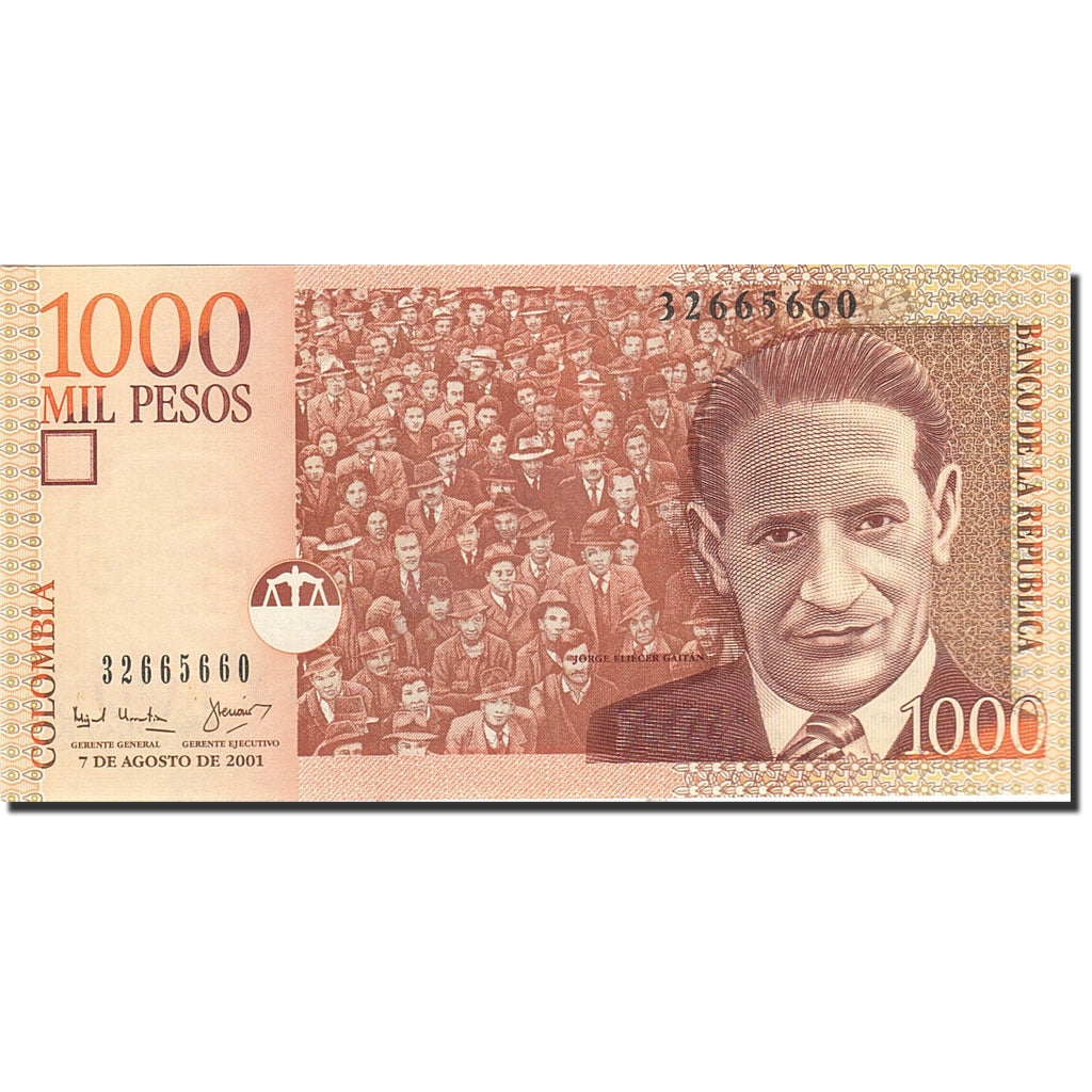 Banconote, Colombia, 1000 Pesos, 2000, KM:450a, 2001-08-07, FDS