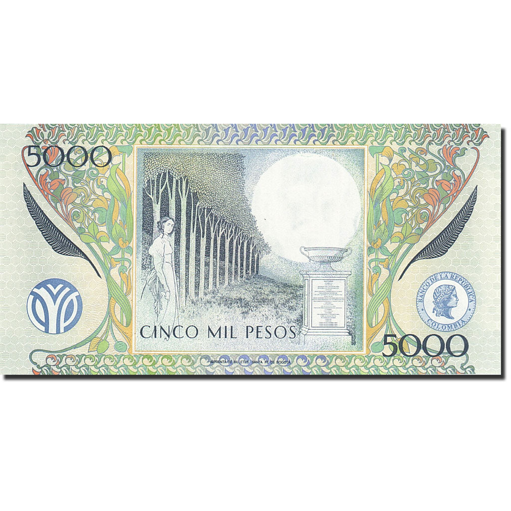 Banknote, Colombia, 5000 Pesos, 2000, 1999-10-12, KM:447d, UNC(65-70)