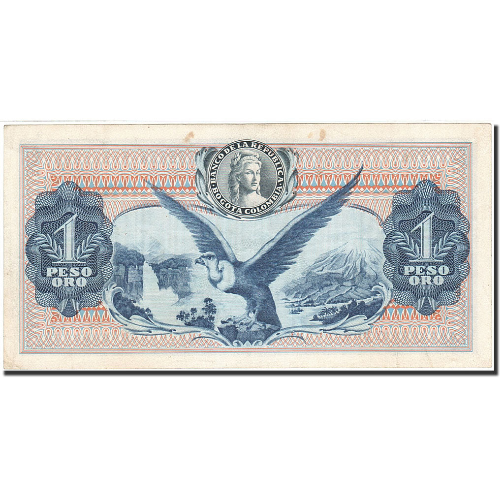 Billet, Colombie, 1 Peso Oro, 1959-1960, 1971-08-07, KM:404e, TTB