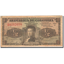 Colombia, 1/2 Peso Oro, 1948-1953, KM:345b, 1948-01-16, MB
