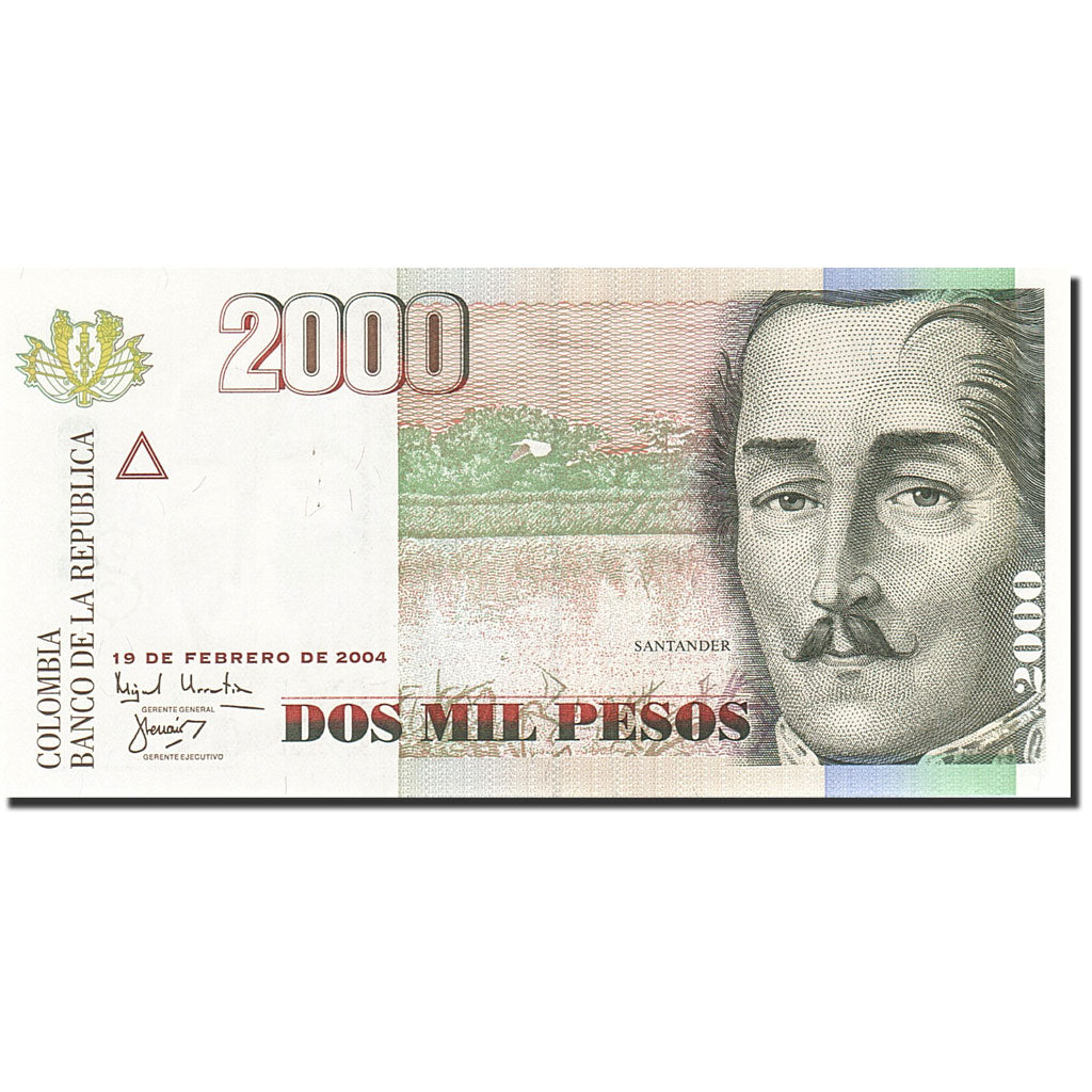 Banknote, Colombia, 2000 Pesos, 2001, 2004-02-19, KM:451i, UNC(65-70)
