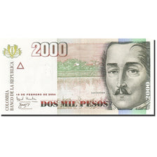 Banknote, Colombia, 2000 Pesos, 2001, 2004-02-19, KM:451i, UNC(65-70)