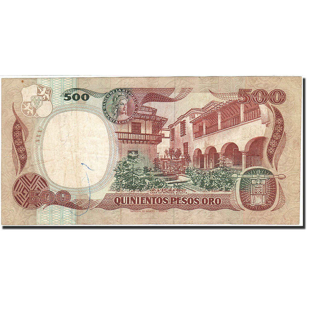 Colombia, 500 Pesos Oro, 1986-1987, KM:431, 1986-07-20, VF(20-25)