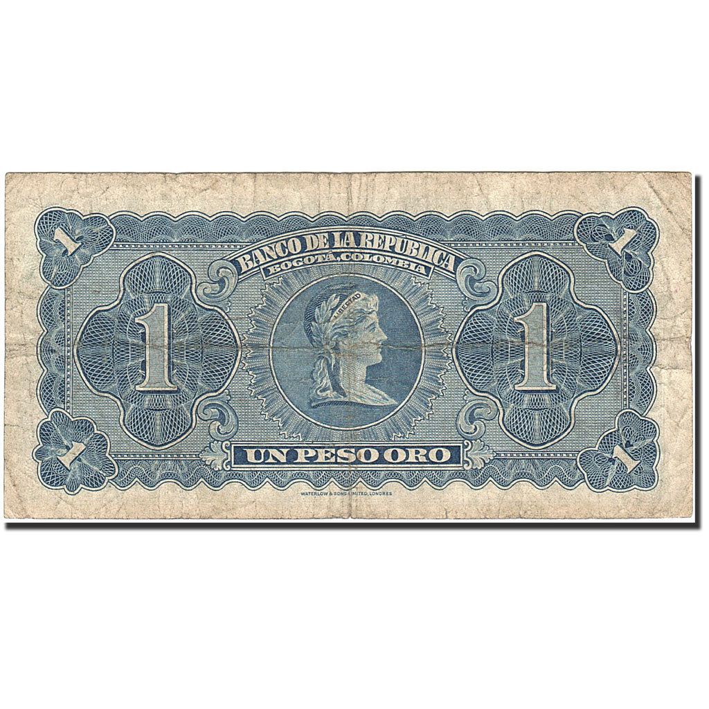 Colombia, 1 Peso Oro, 1953, KM:398, 1953-08-07, VG(8-10)
