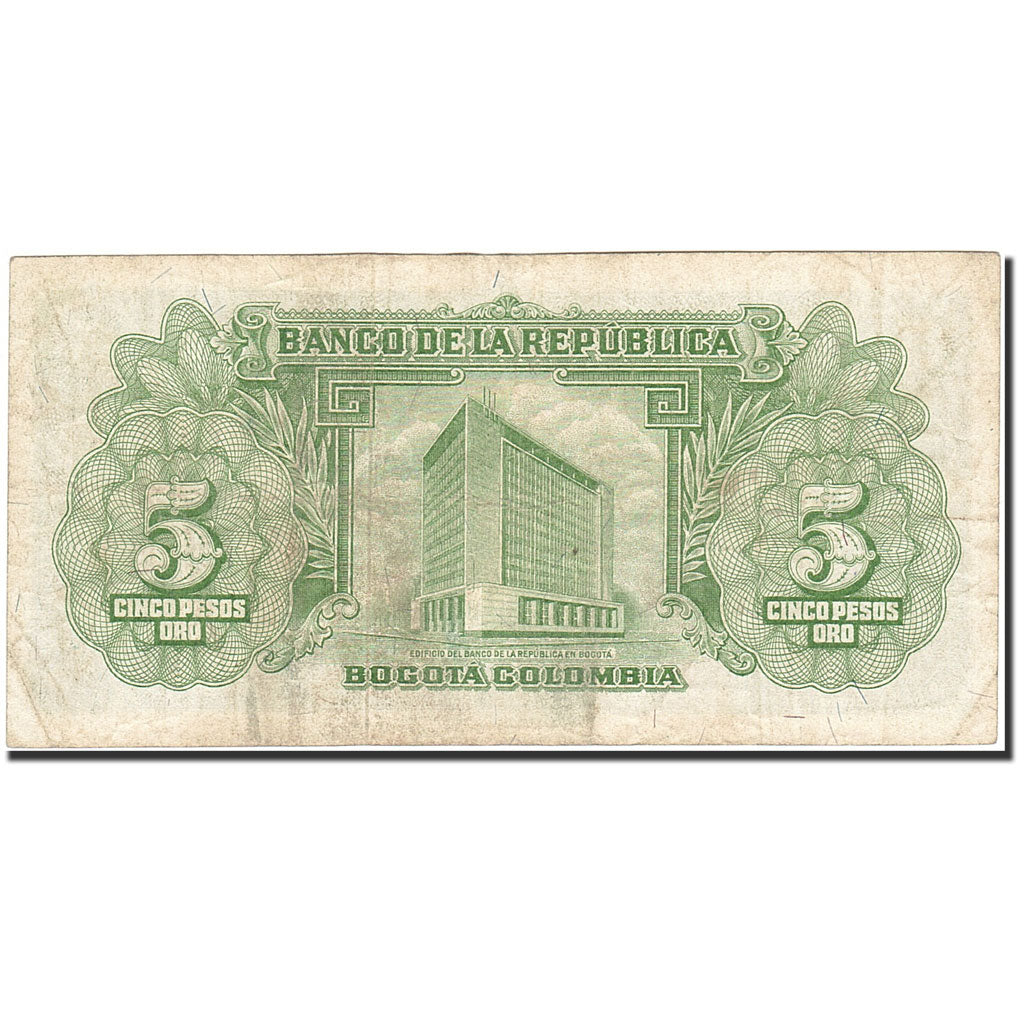 Kolumbien, 5 Pesos Oro, 1959-1960, 1960-07-20, KM:405, S