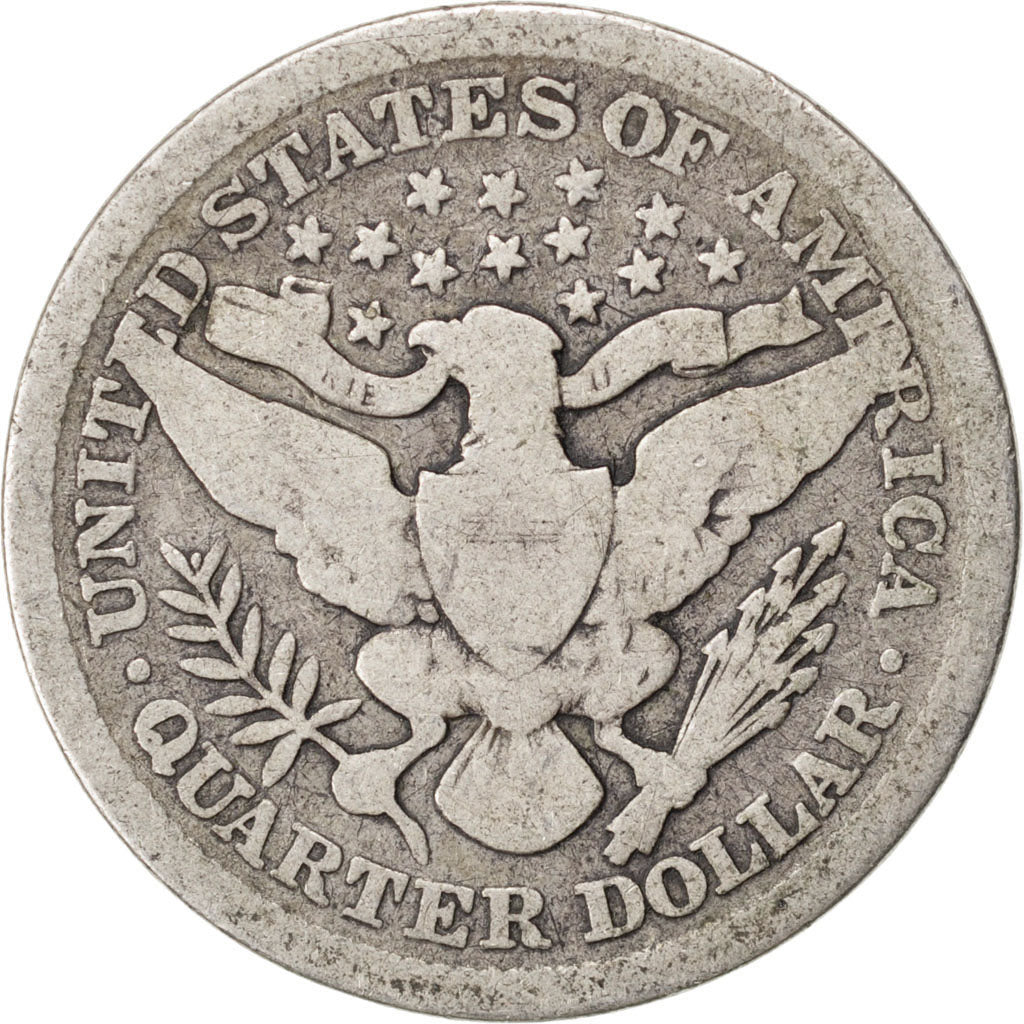 UNITED STATES, Barber Quarter, Quarter, 1896, U.S. Mint, KM #114, VG(8-10),...