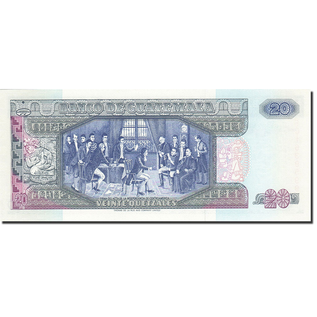 Guatemala, 20 Quetzales, 1989-1990, KM:76c, 1992-01-22, UNC(65-70)