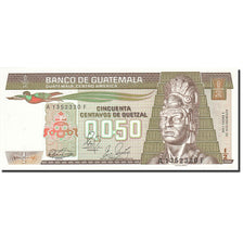 Banknote, Guatemala, 1/2 Quetzal, 1983, 1989-01-04, KM:65, UNC(60-62)